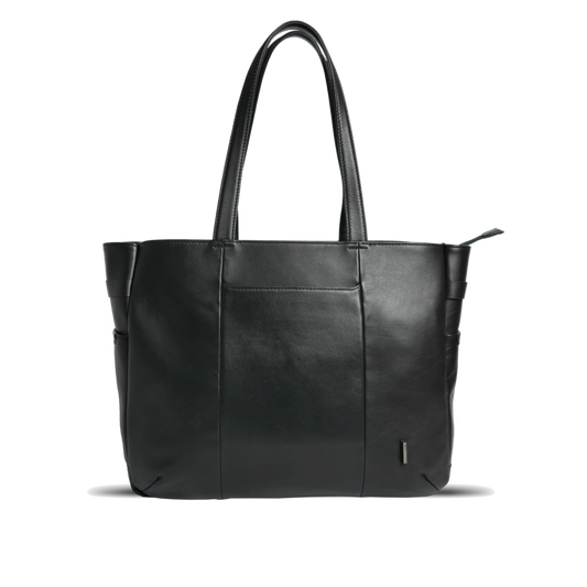 【新製品】STT《エスティーティー》ブラックシティトート | A4対応 15インチPC対応 14L 横36cm 防水本革 大容量 ユニセックス