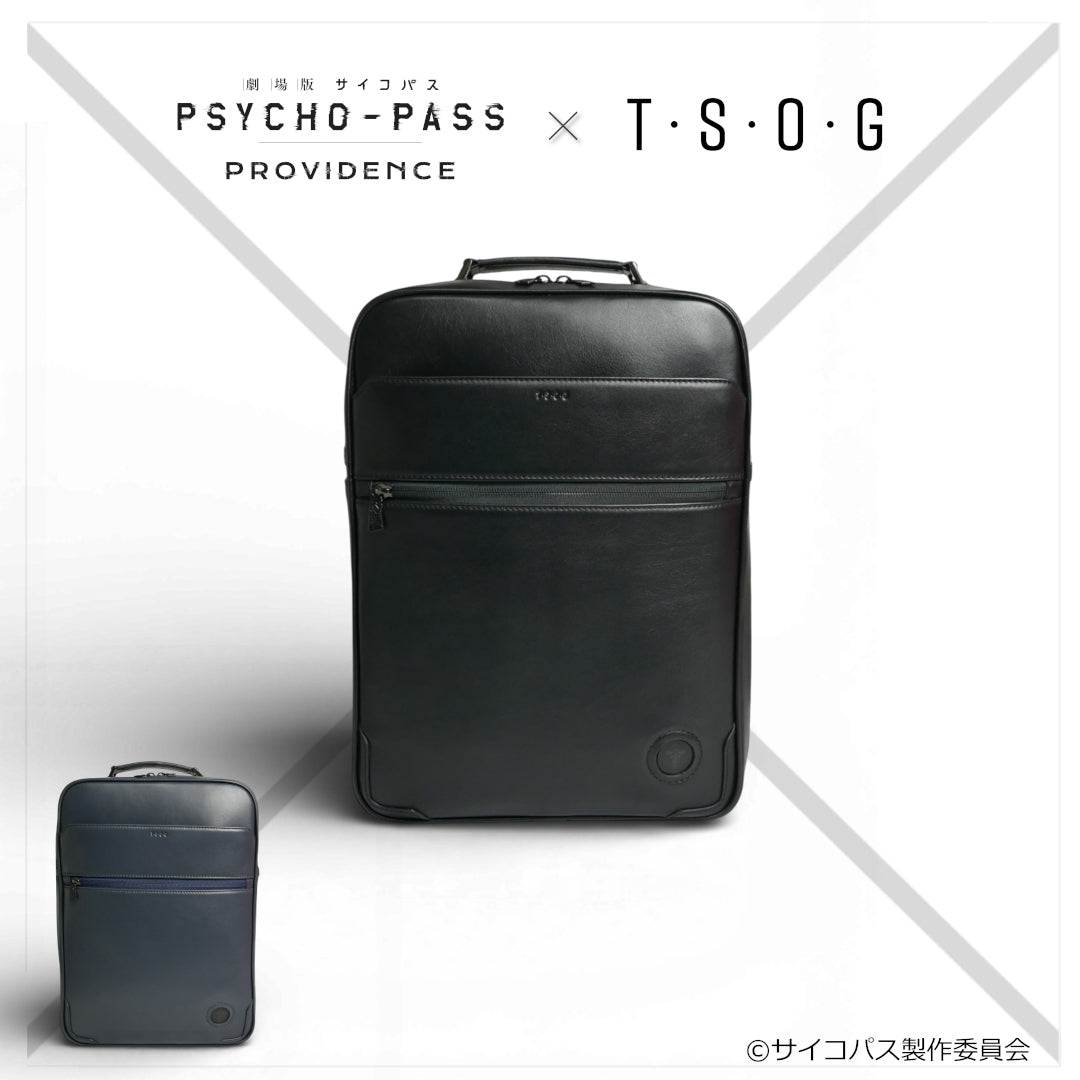 TSOG 　防水 レザー CSA リュック ビジネス 牛 本革 黒 A4 PC PSYCHO-PASS サイコパス×T・S・O・Gコラボ防水本革シティリュック - 本