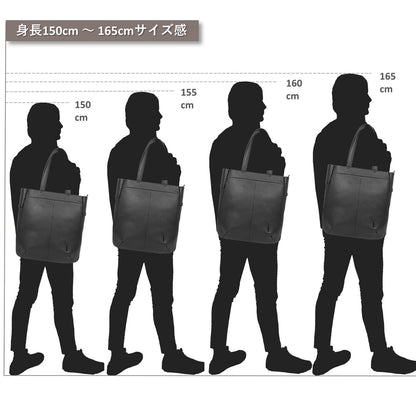 CSA《シーエスエー》ブラックシティトート| A4 対応 14インチPC対応 12L 縦36.5cm 防水本革 縦型 軽量 ユニセックス