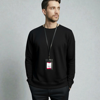 【新製品】シティIDカードケース＆パスケース(2WAY仕様) | 防水本革 ブラック グレージュ ユニセックス ネームホルダー ICカード 定期入れ スイカ 両面 カード収納 3枚収納