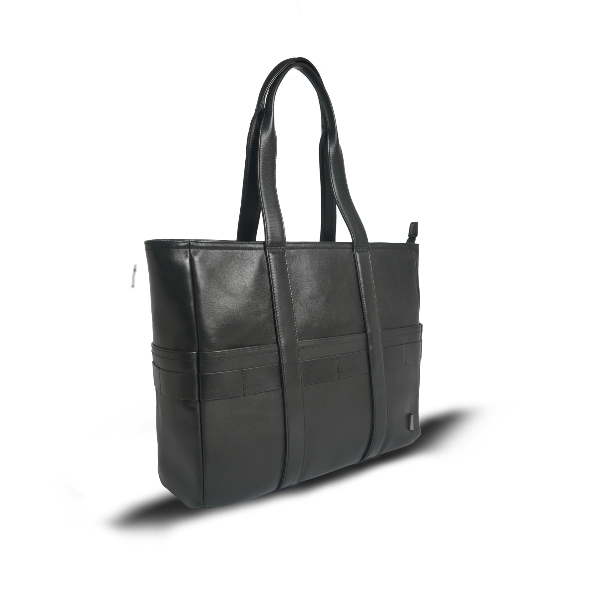 BTY《ビーティーワイ》ブラックシティトート_斜め正面