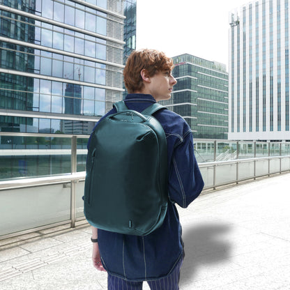 【新色】BTY《ビーティーワイ》ネイビーシティリュック | A4 B4対応 15.6インチPC対応 23L 縦47cm 防水本革 大容量 ユニセックス