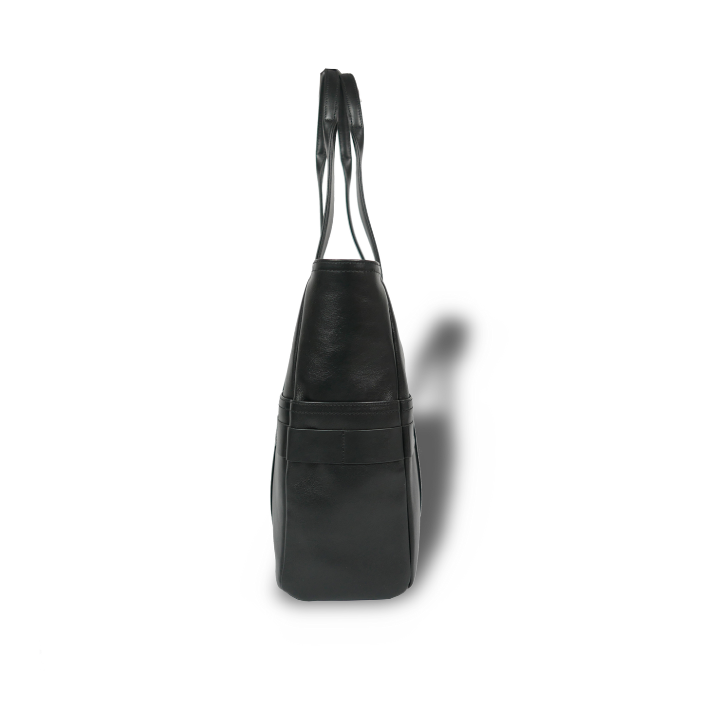 BTY《ビーティーワイ》ブラックシティトート_サイド