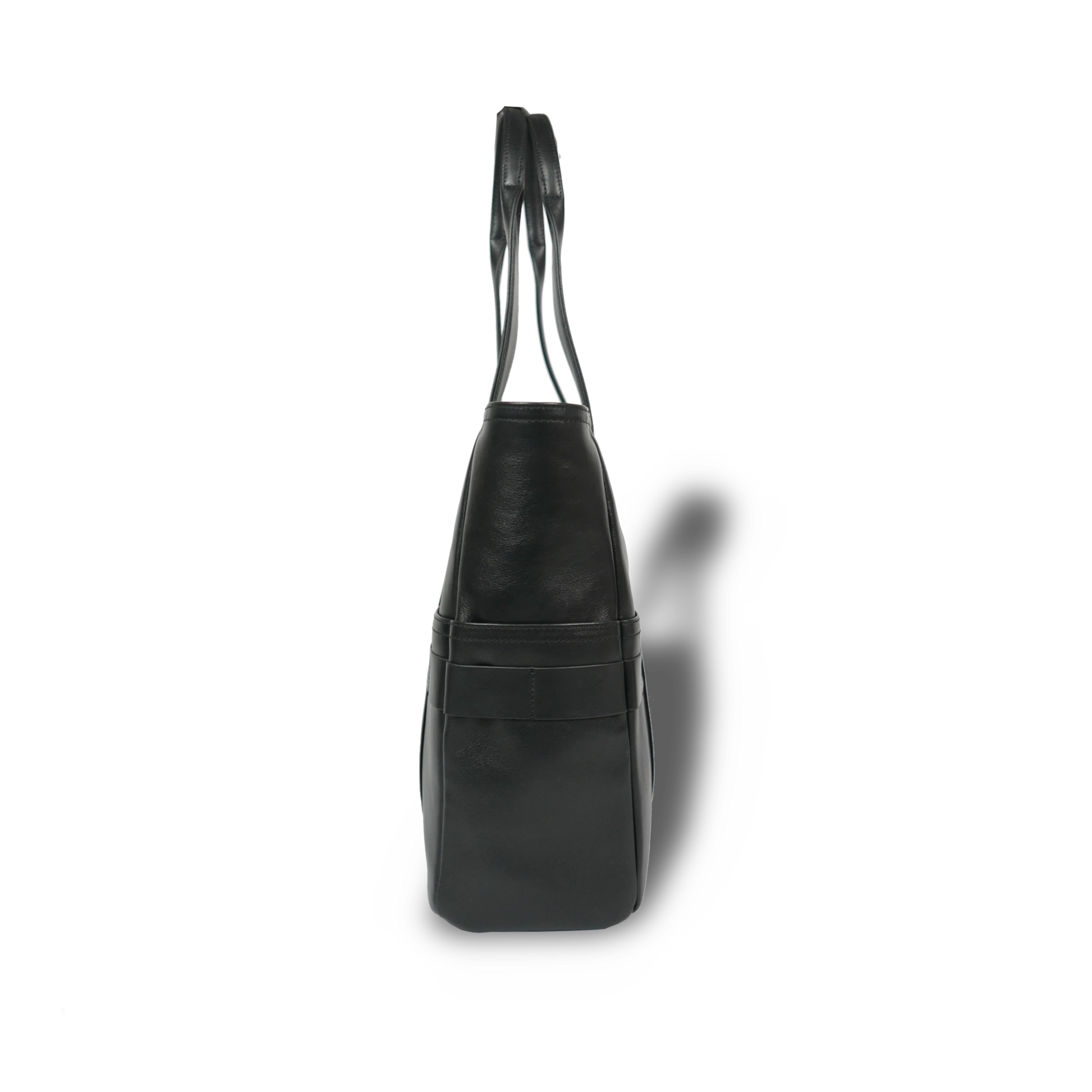 BTY《ビーティーワイ》ブラックシティトート_サイド