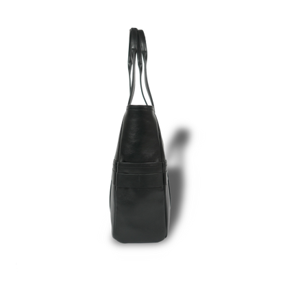 BTY《ビーティーワイ》ブラックシティトート_サイド