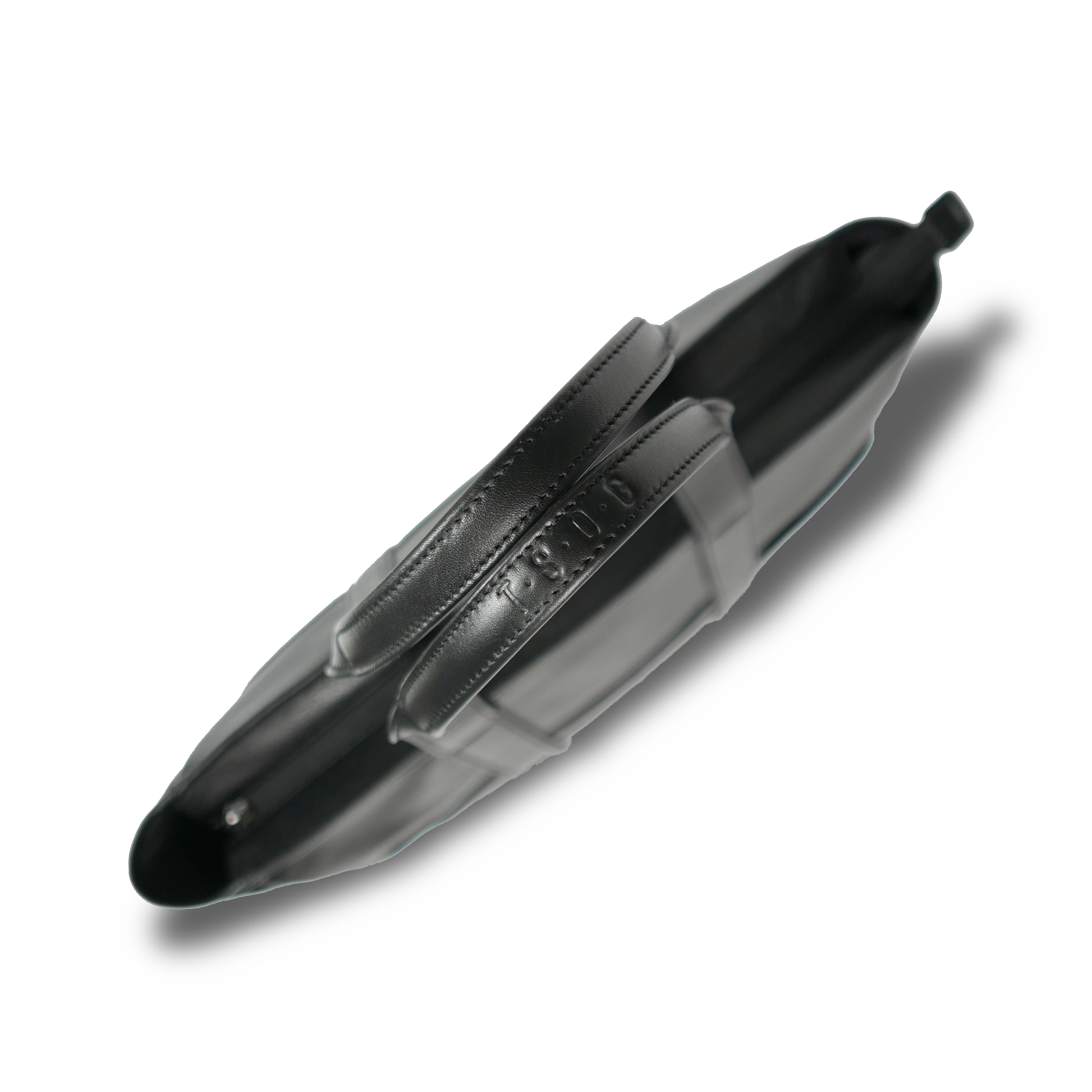 BTY《ビーティーワイ》ブラックシティトート_持ち手ロゴ