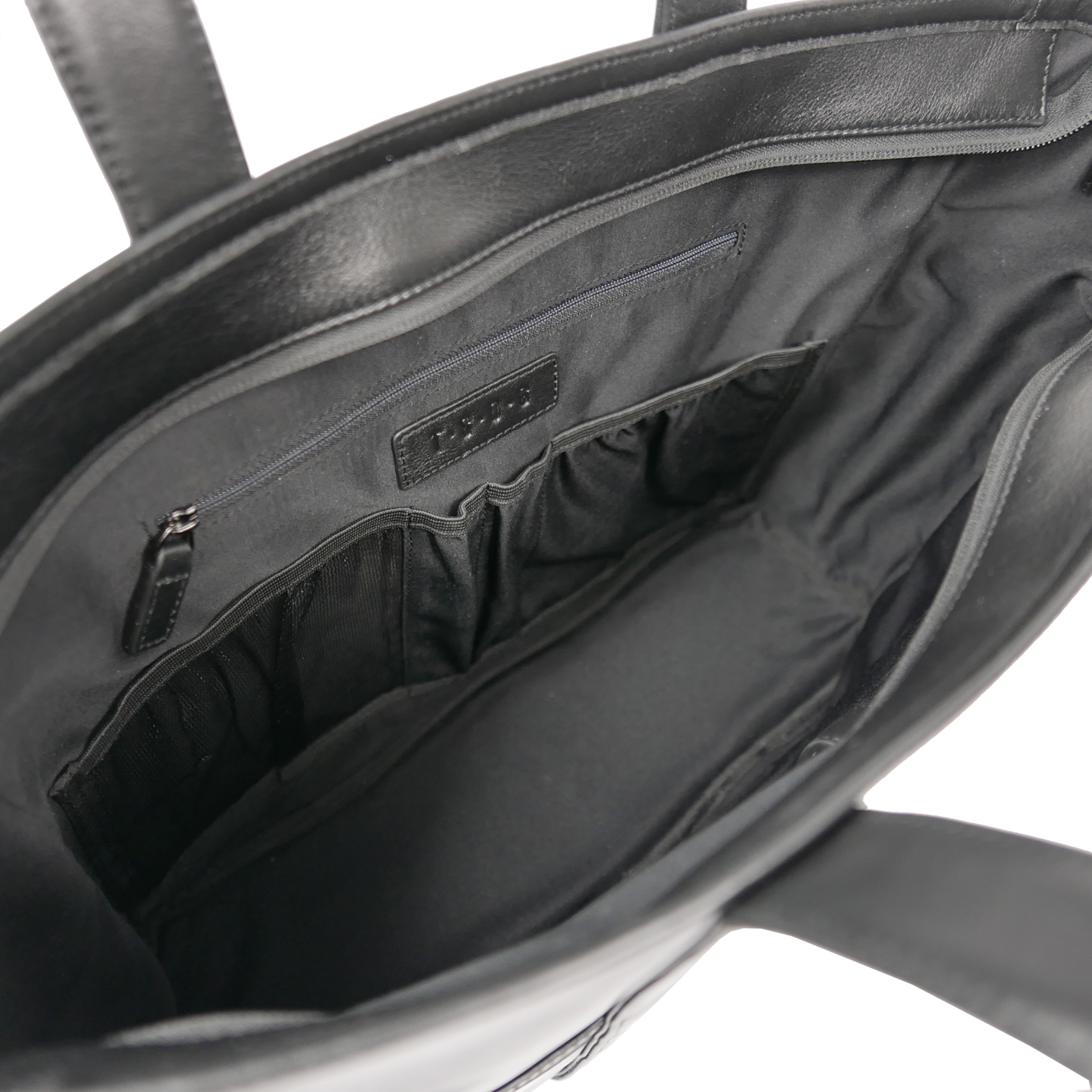 BTY《ビーティーワイ》ブラックシティトート_内部片面