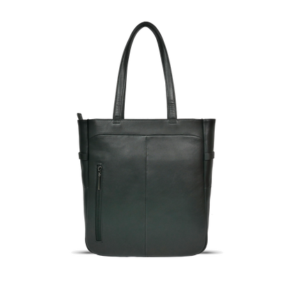 CSA《シーエスエー》ブラックシティトート| A4 対応 14インチPC対応 12L 縦36.5cm 防水本革 縦型 軽量 ユニセックス