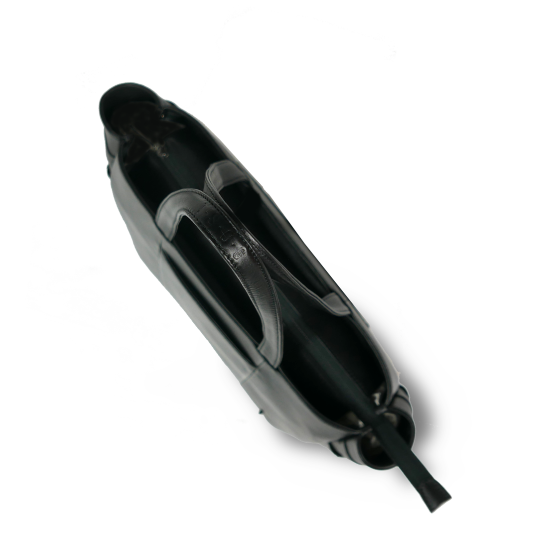 【新製品】STT《エスティーティー》ブラックシティトート | A4対応 15インチPC対応 14L 横36cm 防水本革 大容量 ユニセックス