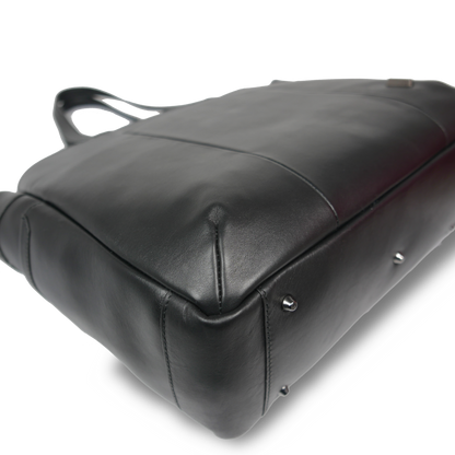 【新製品】STT《エスティーティー》ブラックシティトート | A4対応 15インチPC対応 14L 横36cm 防水本革 大容量 ユニセックス