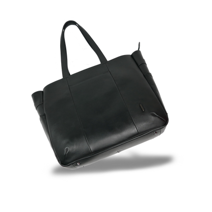 【新製品】STT《エスティーティー》ブラックシティトート | A4対応 15インチPC対応 14L 横36cm 防水本革 大容量 ユニセックス