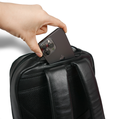 【新製品】STT《エスティーティー》ブラックシティリュック | A4 B4対応 15インチPC対応 12L 縦41cm 防水本革 大容量 ユニセックス