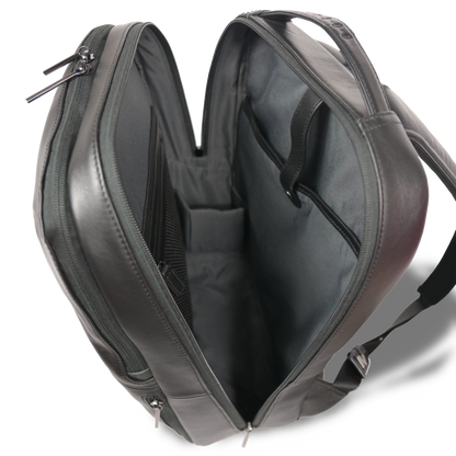 【新製品】STT《エスティーティー》ブラックシティリュック | A4 B4対応 15インチPC対応 12L 縦41cm 防水本革 大容量 ユニセックス