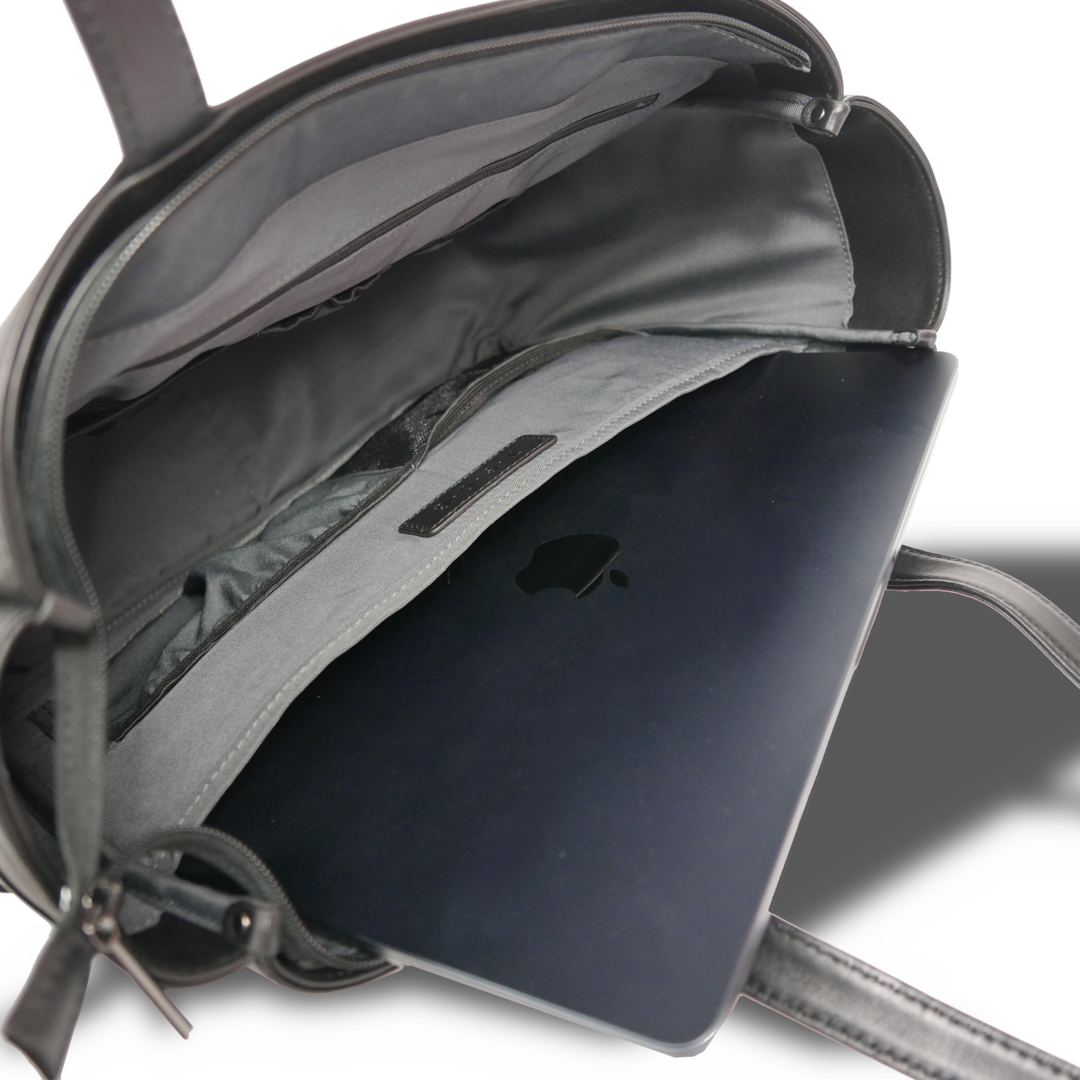 【新製品】STT《エスティーティー》ブラックシティトート | A4対応 15インチPC対応 14L 横36cm 防水本革 大容量 ユニセックス