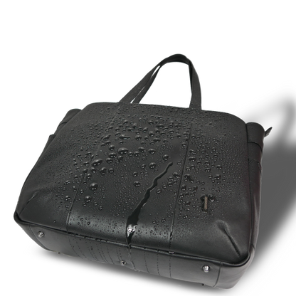 【新製品】STT《エスティーティー》ブラックシティトート | A4対応 15インチPC対応 14L 横36cm 防水本革 大容量 ユニセックス