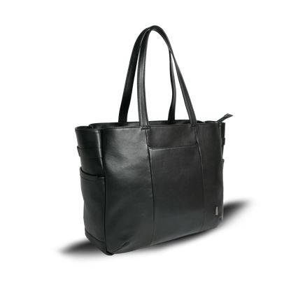 【新製品】STT《エスティーティー》ブラックシティトート | A4対応 15インチPC対応 14L 横36cm 防水本革 大容量 ユニセックス