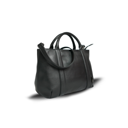 【新製品】BEO《ビーオー》ブラックシティミニトート＆ショルダー(2WAY仕様) ミニボストンバッグ| 横31cm 防水本革 コンパクト 大容量 ユニセックス