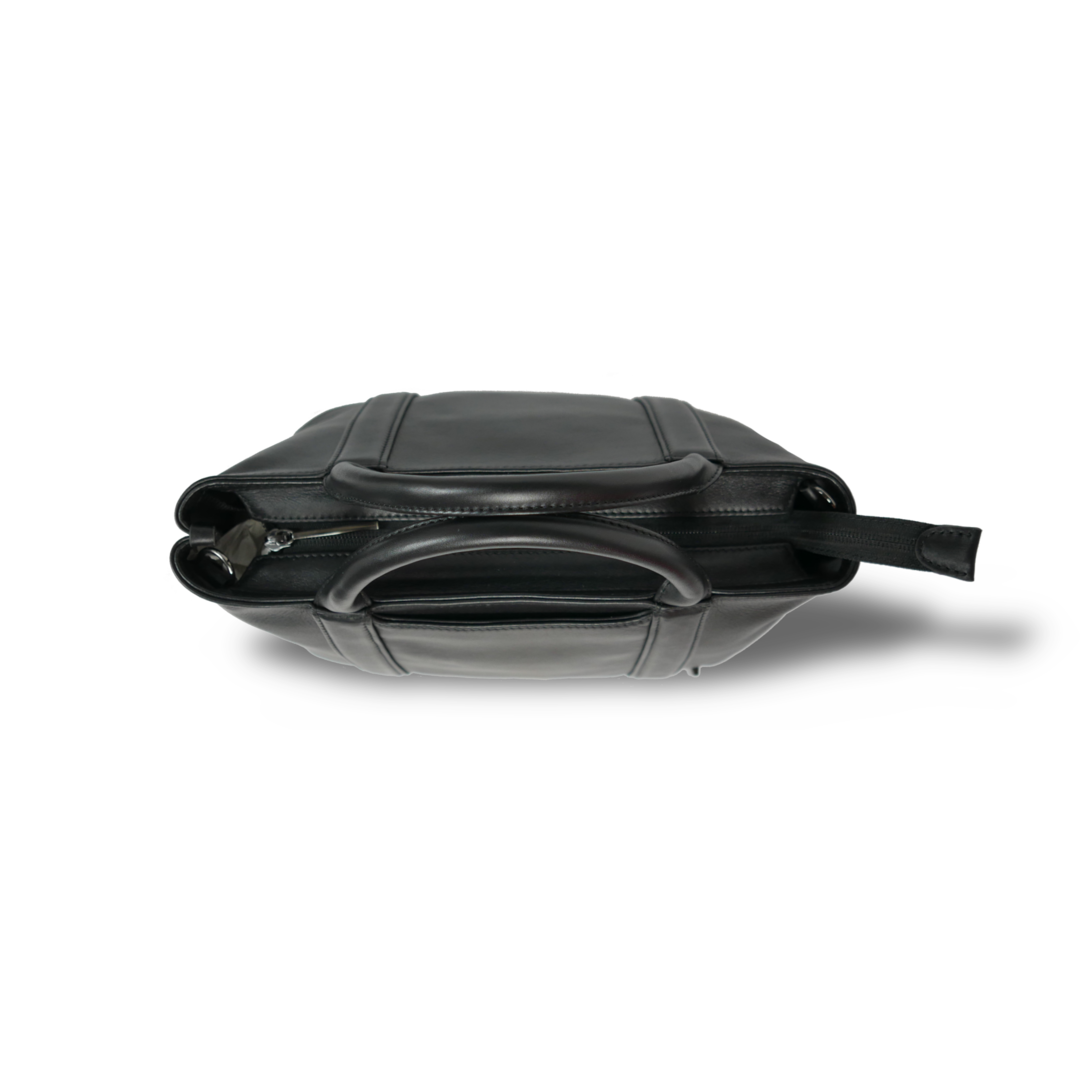 【新製品】BEO《ビーオー》ブラックシティミニトート＆ショルダー(2WAY仕様) ミニボストンバッグ| 横31cm 防水本革 コンパクト 大容量 ユニセックス