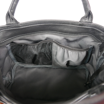 【新製品】BEO《ビーオー》ブラックシティミニトート＆ショルダー(2WAY仕様) ミニボストンバッグ| 横31cm 防水本革 コンパクト 大容量 ユニセックス