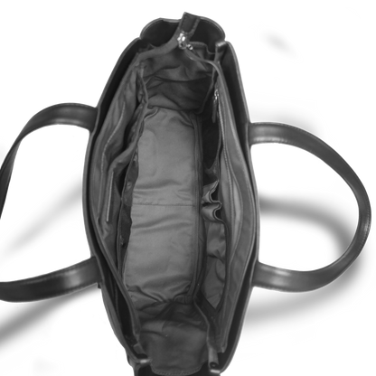 【新製品】STT《エスティーティー》ブラックシティトート | A4対応 15インチPC対応 14L 横36cm 防水本革 大容量 ユニセックス