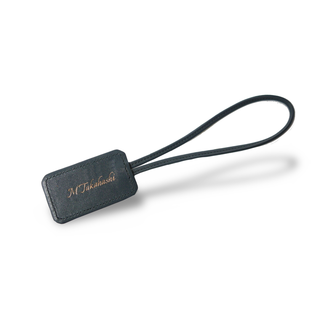 【新製品】レザータグ |  ネームタグ 名前刻印 名入れ 本革 ギフト ブラック ネイビー グレージュ