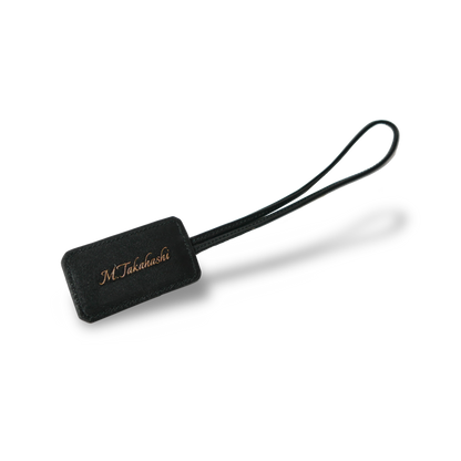 【新製品】レザータグ |  ネームタグ 名前刻印 名入れ 本革 ギフト ブラック ネイビー グレージュ