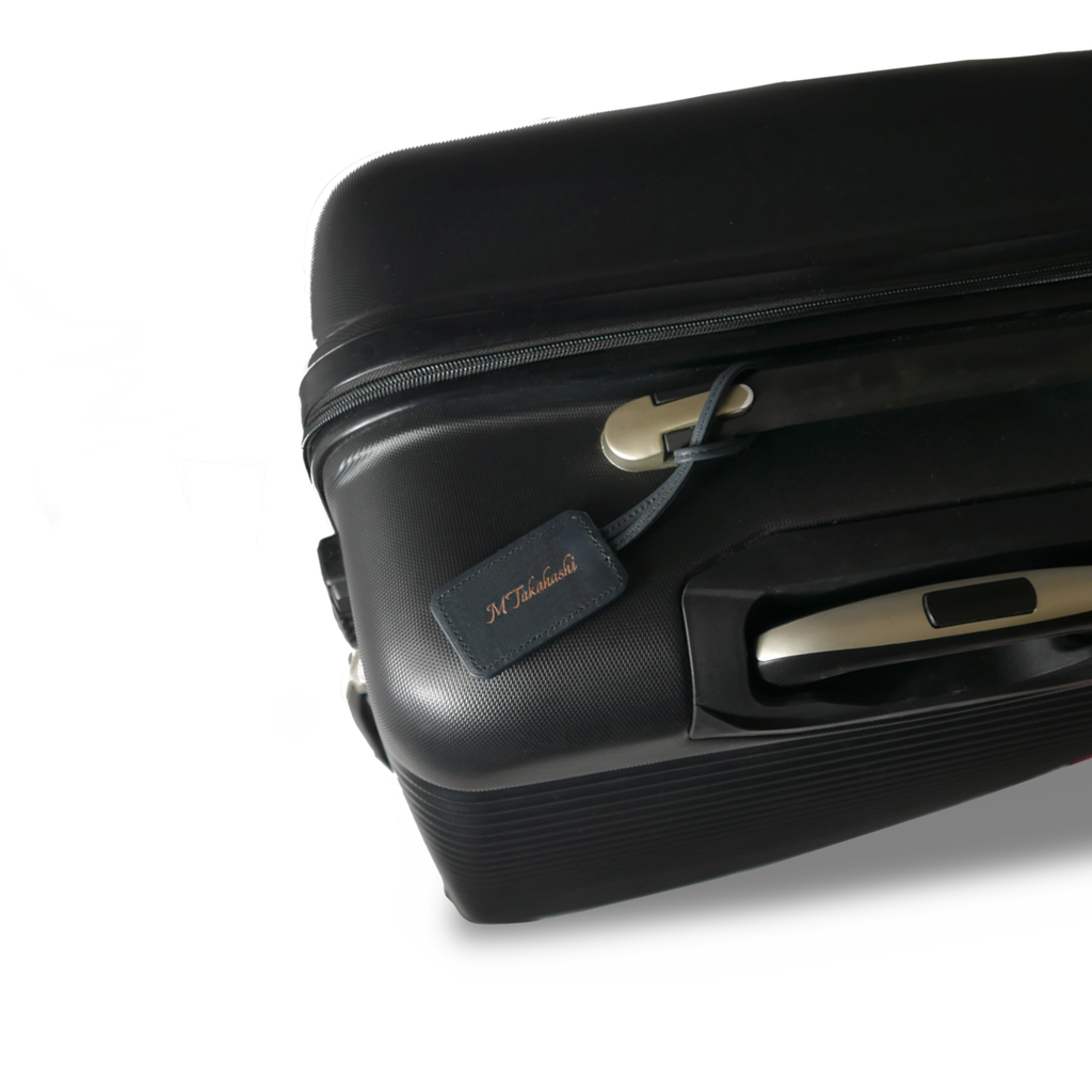 【新製品】レザータグ |  ネームタグ 名前刻印 名入れ 本革 ギフト ブラック ネイビー グレージュ