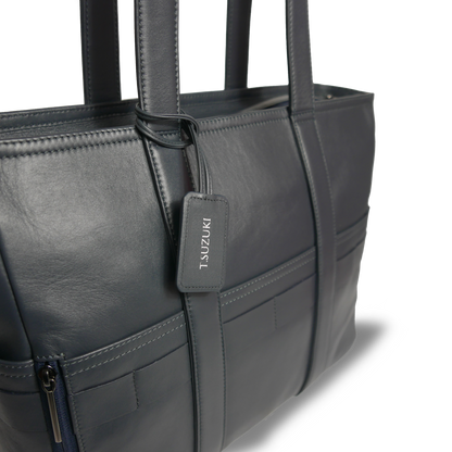 【新製品】レザータグ |  ネームタグ 名前刻印 名入れ 本革 ギフト ブラック ネイビー グレージュ