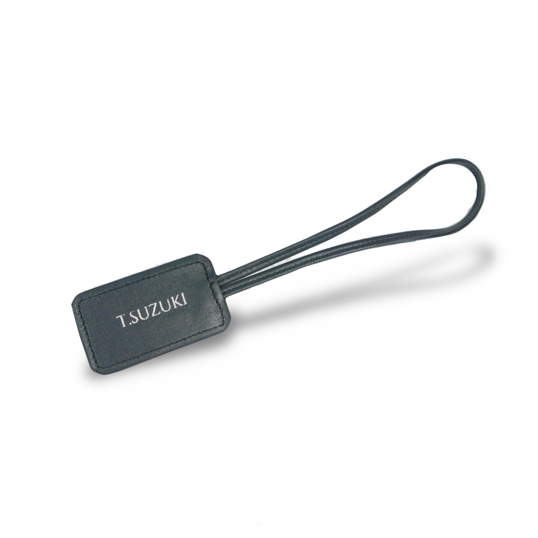 【新製品】レザータグ |  ネームタグ 名前刻印 名入れ 本革 ギフト ブラック ネイビー グレージュ