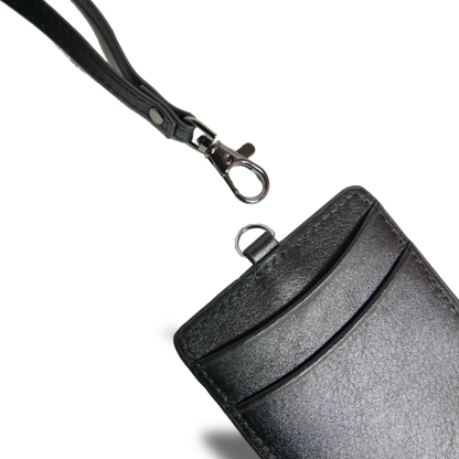 【新製品】シティIDカードケース＆パスケース(2WAY仕様) | 防水本革 ブラック グレージュ ユニセックス ネームホルダー ICカード 定期入れ スイカ 両面 カード収納 3枚収納