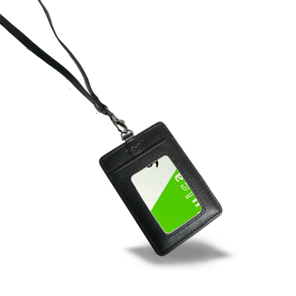 【新製品】シティIDカードケース＆パスケース(2WAY仕様) | 防水本革 ブラック グレージュ ユニセックス ネームホルダー ICカード 定期入れ スイカ 両面 カード収納 3枚収納