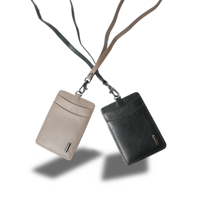 【新製品】シティIDカードケース＆パスケース(2WAY仕様) | 防水本革 ブラック グレージュ ユニセックス ネームホルダー ICカード 定期入れ スイカ 両面 カード収納 3枚収納