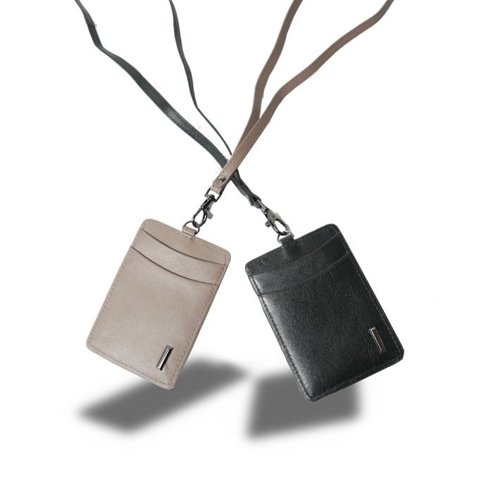 【新製品】シティIDカードケース＆パスケース(2WAY仕様) | 防水本革 ブラック グレージュ ユニセックス ネームホルダー ICカード 定期入れ スイカ 両面 カード収納 3枚収納