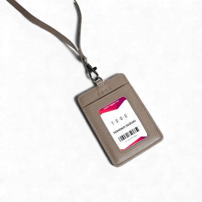 【新製品】シティIDカードケース＆パスケース(2WAY仕様) | 防水本革 ブラック グレージュ ユニセックス ネームホルダー ICカード 定期入れ スイカ 両面 カード収納 3枚収納