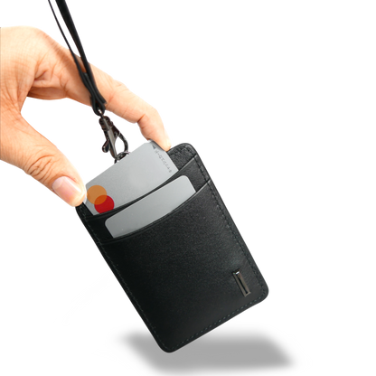 【新製品】シティIDカードケース＆パスケース(2WAY仕様) | 防水本革 ブラック グレージュ ユニセックス ネームホルダー ICカード 定期入れ スイカ 両面 カード収納 3枚収納