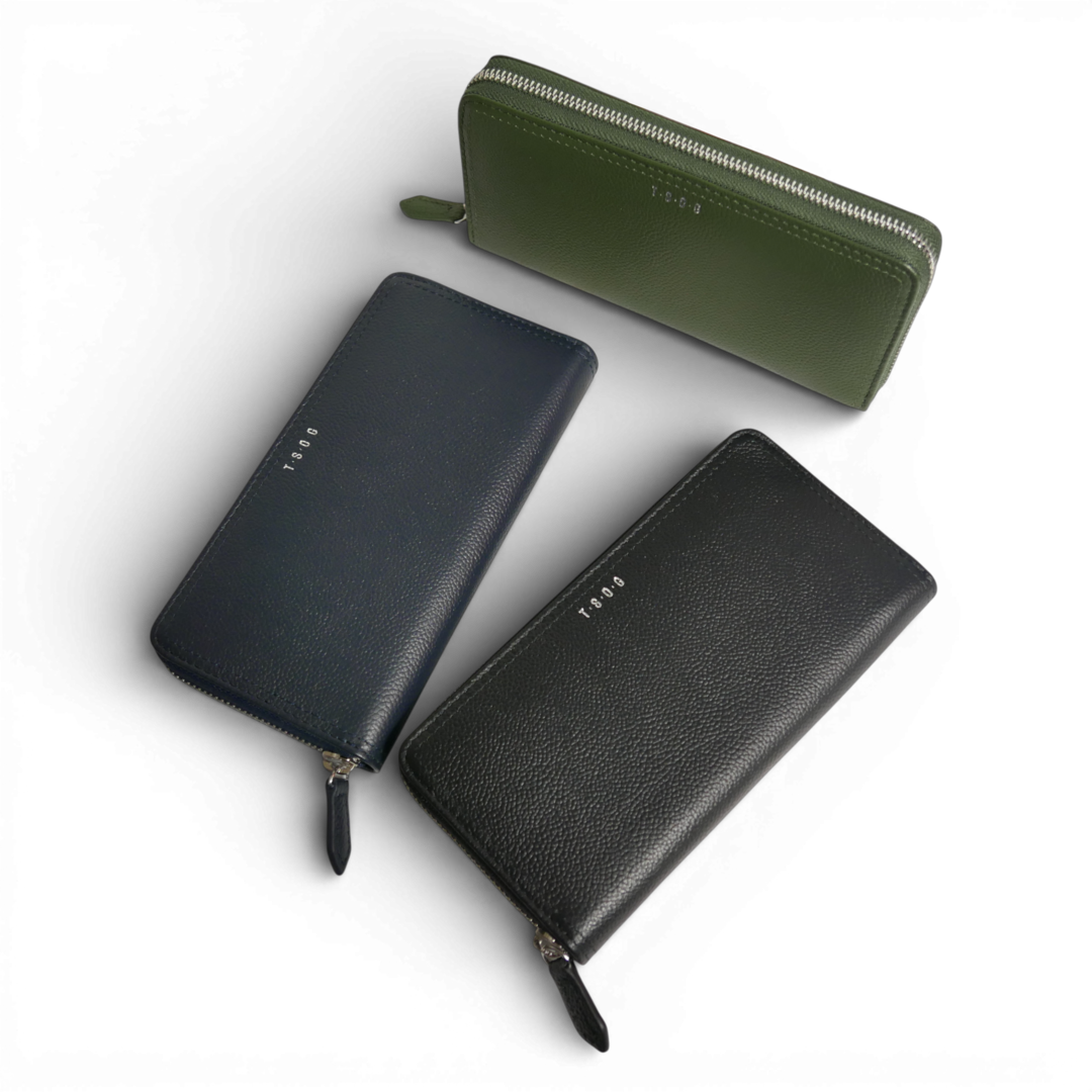 【新製品】TSOGバリューシリーズ長財布 | 本革 ブラック ネイビー グリーン ユニセックス コインケース ICカード 定期入れ スイカ 両面 カード収納 8枚収納