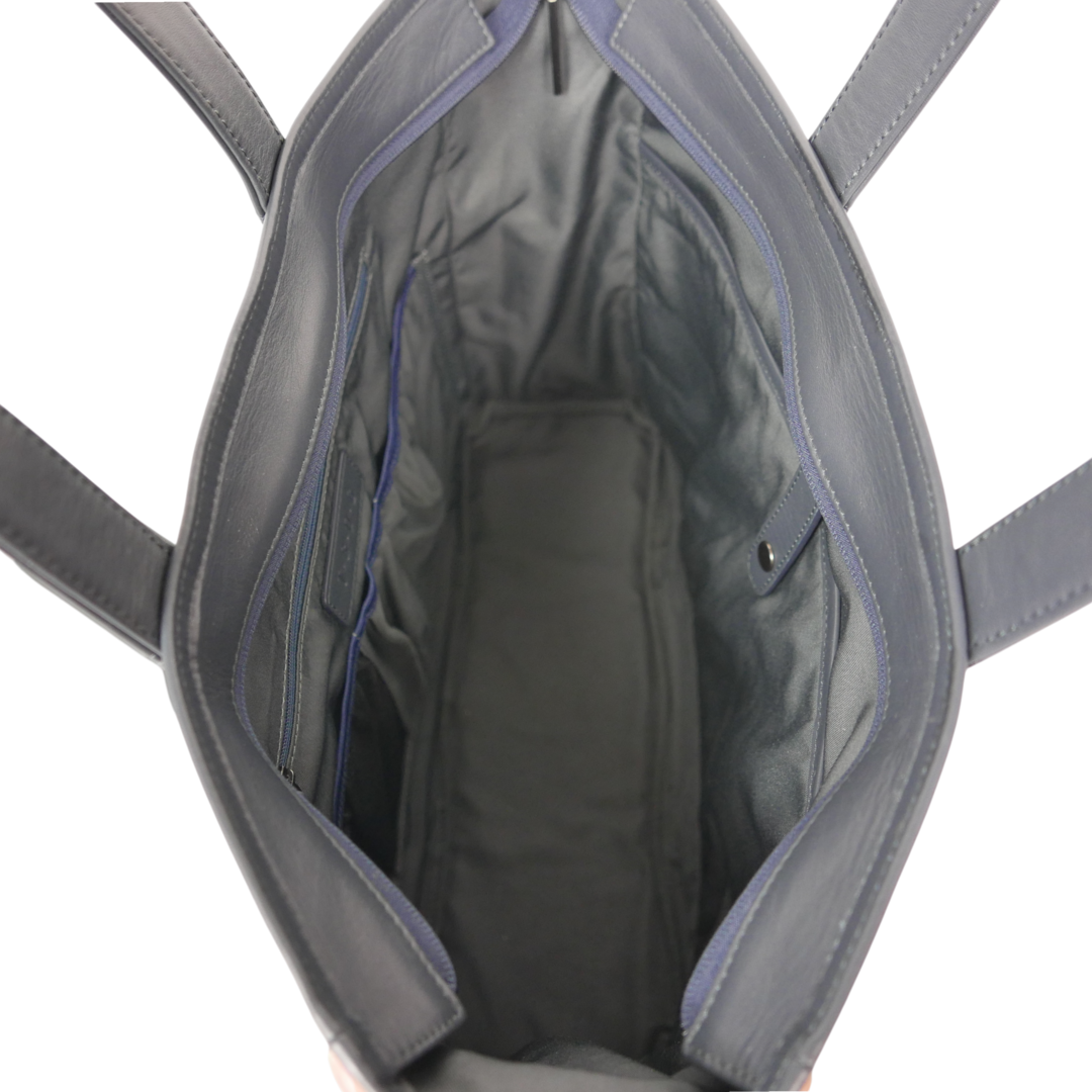 BTY《ビーティーワイ》シティトート | ブラック ネイビー A4 B4対応 15.6インチPC対応 15L 横38.5cm 防水本革 横型 大容量 ユニセックス