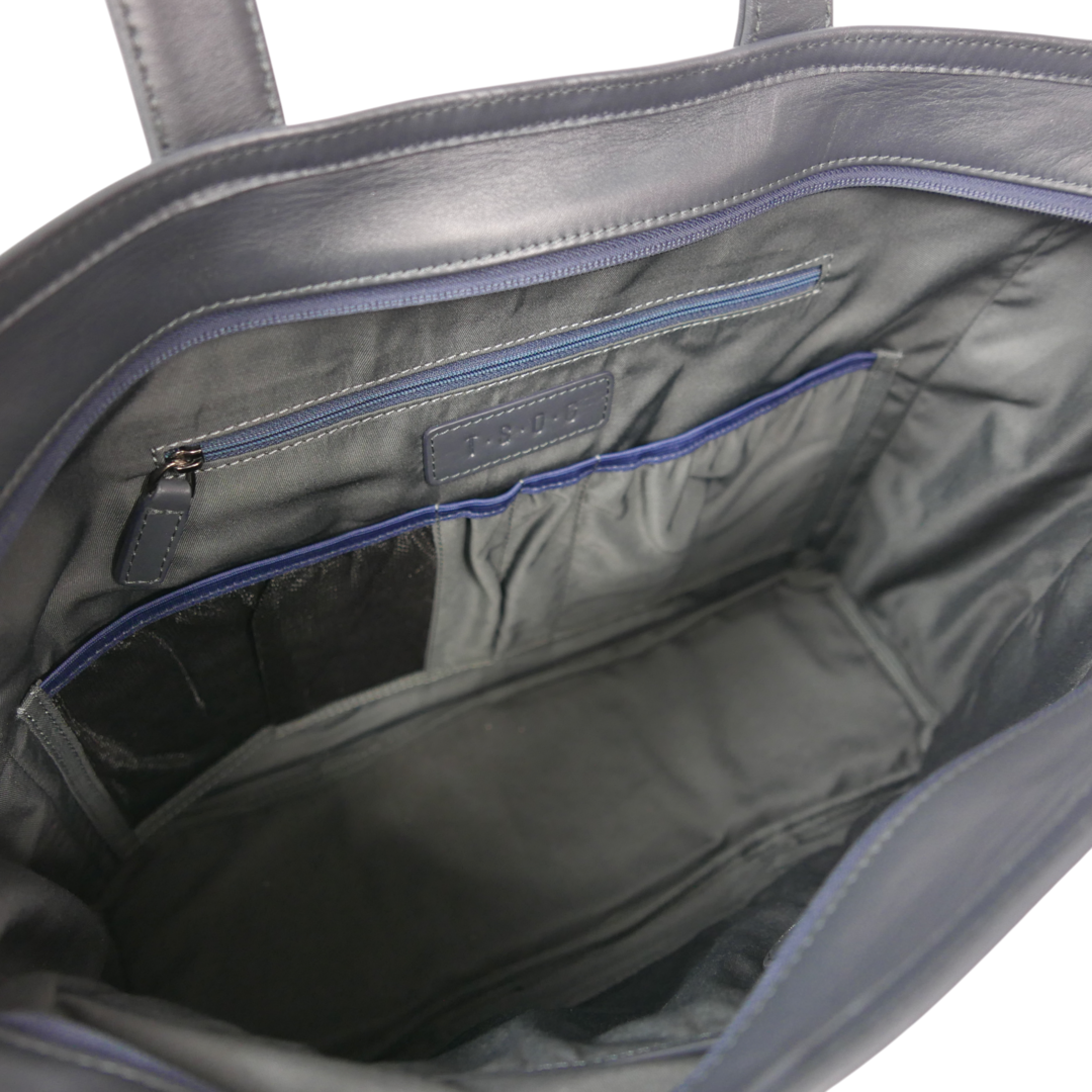 BTY《ビーティーワイ》シティトート | ブラック ネイビー A4 B4対応 15.6インチPC対応 15L 横38.5cm 防水本革 横型 大容量 ユニセックス