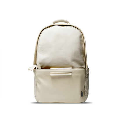 MUKO《ムコ》シティリュック | ブラック アイボリー A4 対応 15インチPC対応 15L 縦43cm 撥水レザー ナイロン 軽量 ユニセックス