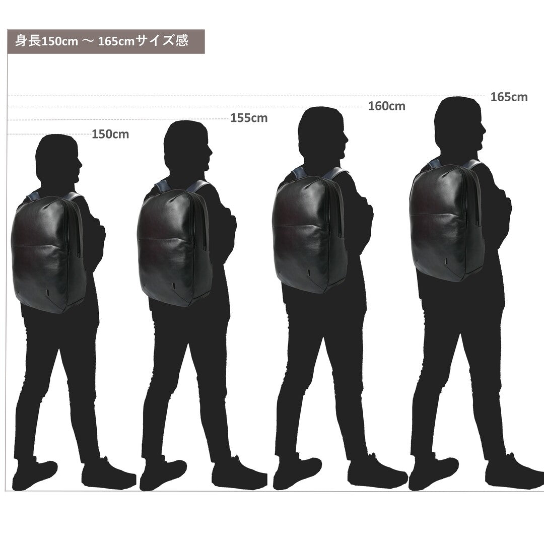 【新製品】STT《エスティーティー》ブラックシティリュック | A4 B4対応 15インチPC対応 12L 縦41cm 防水本革 大容量 ユニセックス