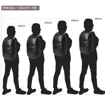 【新製品】STT《エスティーティー》ブラックシティリュック | A4 B4対応 15インチPC対応 12L 縦41cm 防水本革 大容量 ユニセックス