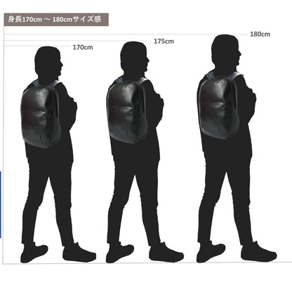 【新製品】STT《エスティーティー》ブラックシティリュック | A4 B4対応 15インチPC対応 12L 縦41cm 防水本革 大容量 ユニセックス