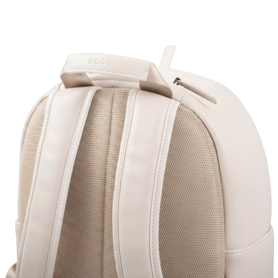 MUKO《ムコ》シティリュック | ブラック アイボリー A4 対応 15インチPC対応 15L 縦43cm 撥水レザー ナイロン 軽量 ユニセックス