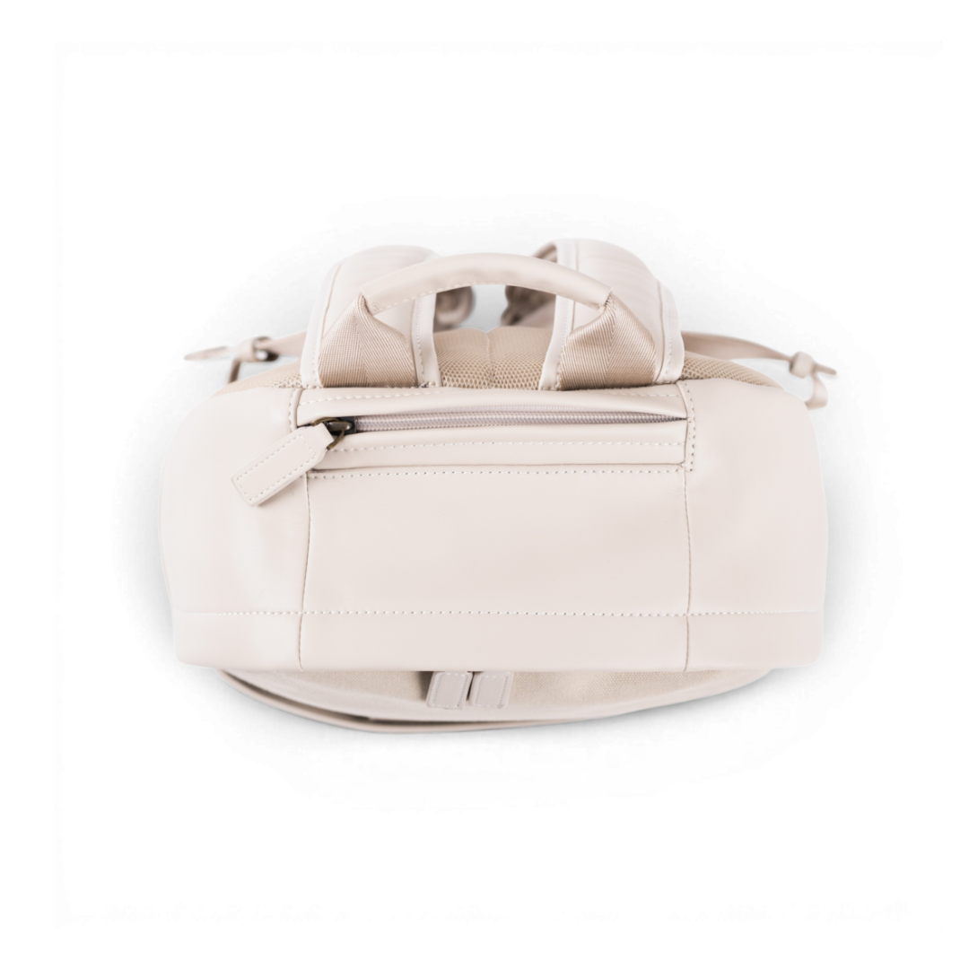 MUKO《ムコ》シティリュック | ブラック アイボリー A4 対応 15インチPC対応 15L 縦43cm 撥水レザー ナイロン 軽量 ユニセックス