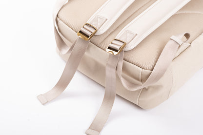 MUKO《ムコ》シティリュック | ブラック アイボリー A4 対応 15インチPC対応 15L 縦43cm 撥水レザー ナイロン 軽量 ユニセックス