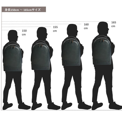 THE ONE《ザ・ワン》ブラックシティリュック | A4 B4対応 15インチPC対応 17L 縦43cm 防水本革 軽量 ユニセックス