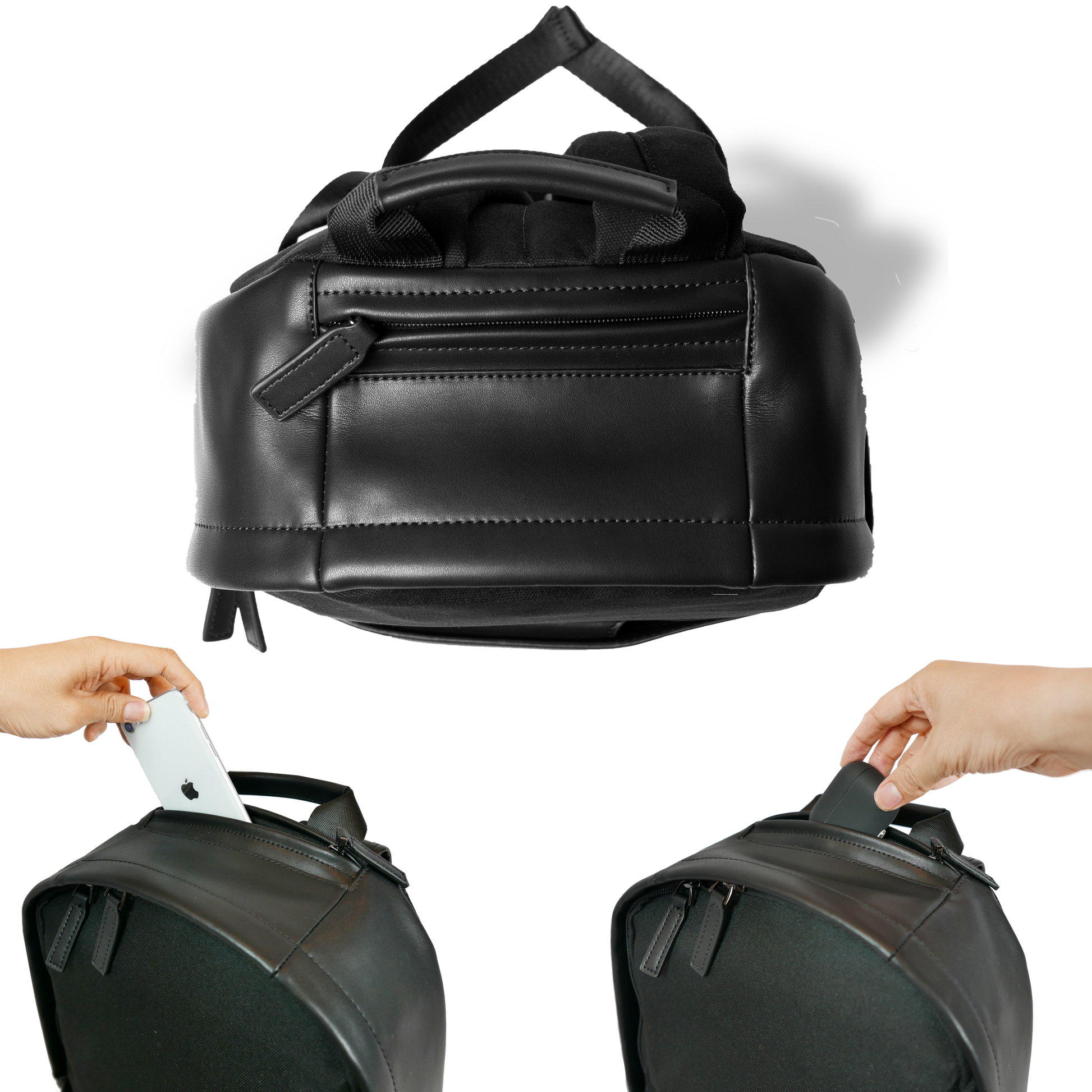 MUKO《ムコ》ブラックシティリュック_上部ポケット