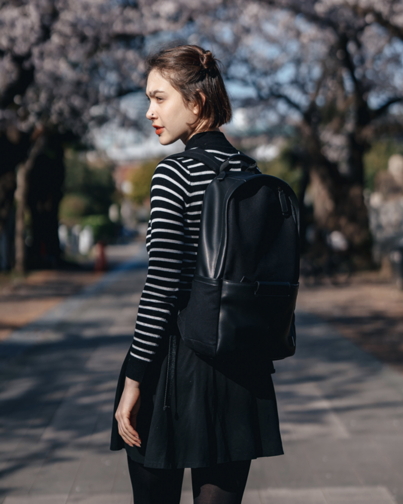 MUKO《ムコ》ブラックシティリュック_レディース着用例