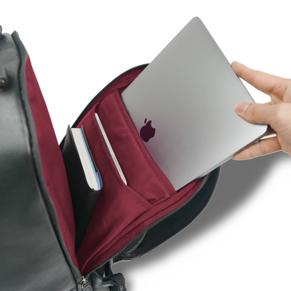 AM《エーエム》デイリーリュック | A4対応 14インチPC対応 17L 縦43cm 防水本革 多機能 Airtag ユニセックス