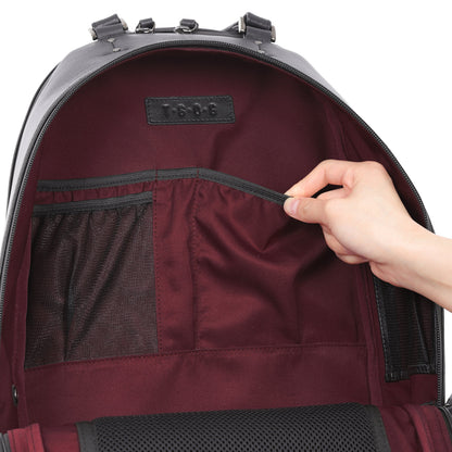 AM《エーエム》デイリーリュック | A4対応 14インチPC対応 17L 縦43cm 防水本革 多機能 Airtag ユニセックス